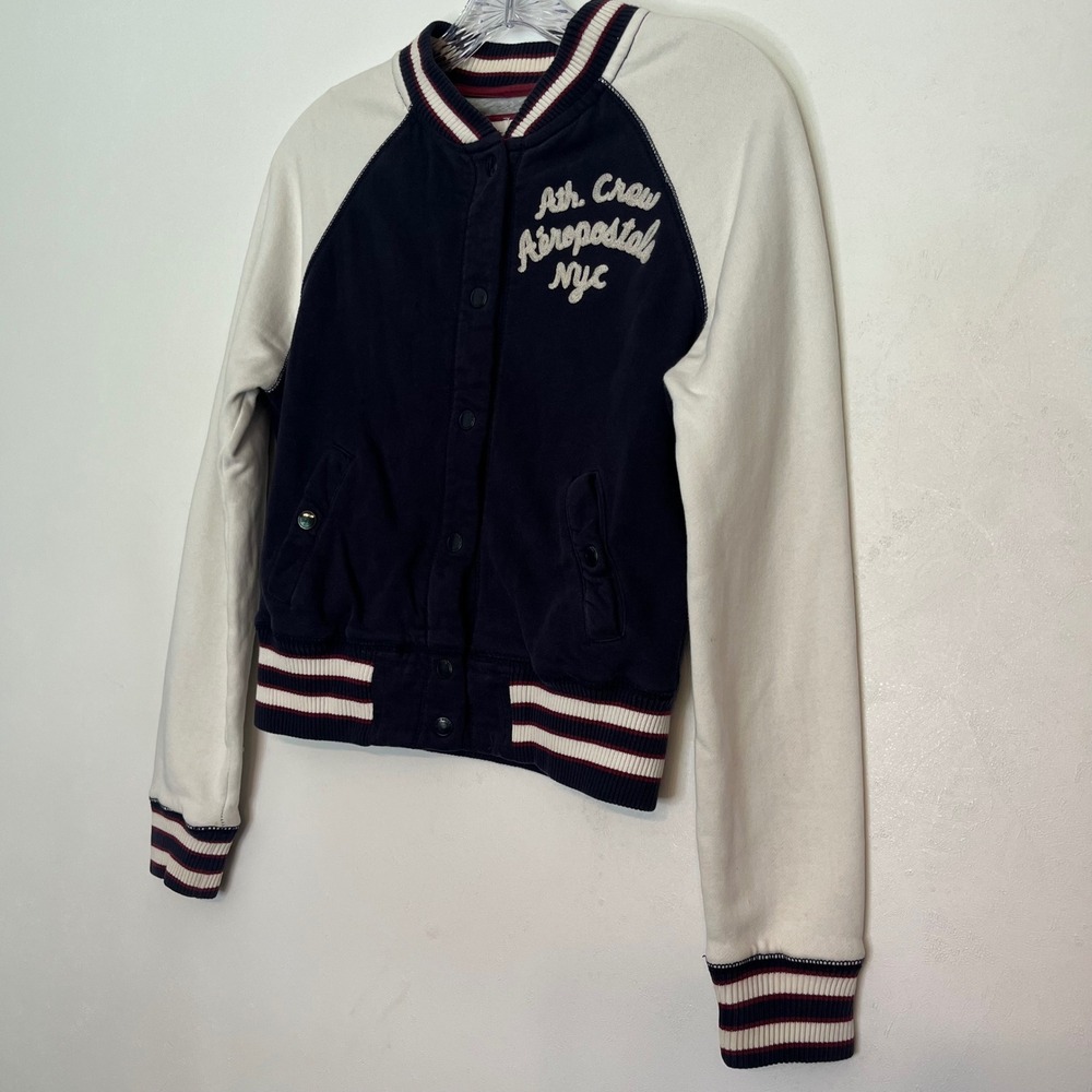 Aeropostale Varsity Jacket Size Small Bomber Full Button Up Athleisure